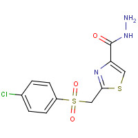 263015-77-6 2-[[(4-CHLOROPHENYL)SULFONYL]METHYL]-1,3-THIAZOLE-4-CARBOHYDRAZIDE chemical structure