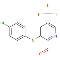 264924-39-2 3-[(4-CHLOROPHENYL)THIO]-5-(TRIFLUOROMETHYL)PYRIDINE-2-CARBALDEHYDE chemical structure