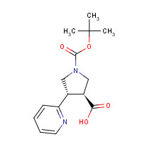 267876-09-5 BOC-(TRANS)-4-(2-PYRIDINYL)-PYRROLIDINE-3-CARBOXYLIC ACID chemical structure