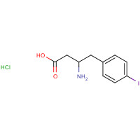 269396-70-5 (R)-3-AMINO-4-(4-IODOPHENYL)BUTANOIC ACID HYDROCHLORIDE chemical structure