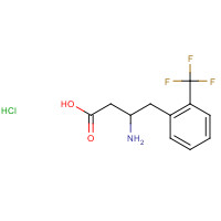 269396-76-1 (R)-3-AMINO-4-(2-TRIFLUOROMETHYLPHENYL)BUTANOIC ACID HYDROCHLORIDE chemical structure