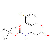 284493-59-0 3-[(TERT-BUTOXYCARBONYL)AMINO]-3-(3-FLUOROPHENYL)PROPANOIC ACID chemical structure