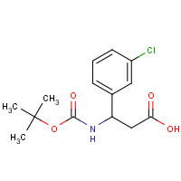 284493-67-0 3-TERT-BUTOXYCARBONYLAMINO-3-(3-CHLORO-PHENYL)-PROPIONIC ACID chemical structure