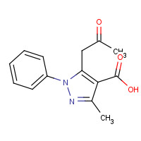 294874-70-7 3-METHYL-5-(2-OXO-PROPYL)-1-PHENYL-1 H-PYRAZOLE-4-CARBOXYLIC ACID chemical structure