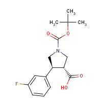 301226-53-9 BOC-(TRANS)-4-(3-FLUORO-PHENYL)-PYRROLIDINE-3-CARBOXYLIC ACID chemical structure