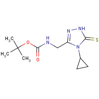 306935-44-4 TERT-BUTYL N-[(4-CYCLOPROPYL-5-MERCAPTO-4H-1,2,4-TRIAZOL-3-YL)METHYL]CARBAMATE chemical structure