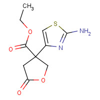 328275-97-4 3-(2-AMINO-THIAZOL-4-YL)-5-OXO-TETRAHYDRO-FURAN-3-CARBOXYLIC ACID ETHYL ESTER chemical structure