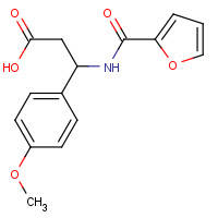 332052-52-5 3-[(FURAN-2-CARBONYL)-AMINO]-3-(4-METHOXY-PHENYL)-PROPIONIC ACID chemical structure