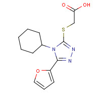 337487-27-1 (4-CYCLOHEXYL-5-FURAN-2-YL-4 H-[1,2,4]TRIAZOL-3-YLSULFANYL)-ACETIC ACID chemical structure