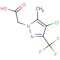 378758-70-4 (4-CHLORO-5-METHYL-3-TRIFLUOROMETHYL-PYRAZOL-1-YL)-ACETIC ACID chemical structure