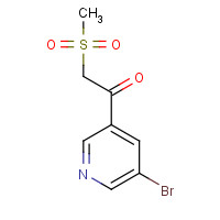 386715-50-0 1-(5-BROMOPYRIDIN-3-YL)-2-(METHYLSULFONYL)ETHANONE chemical structure