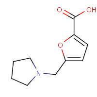 400750-49-4 5-PYRROLIDIN-1-YLMETHYL-FURAN-2-CARBOXYLIC ACID chemical structure