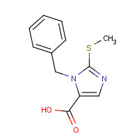 403479-30-1 1-BENZYL-2-(METHYLSULFANYL)-1H-IMIDAZOLE-5-CARBOXYLIC ACID chemical structure