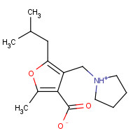 435341-88-1 5-ISOBUTYL-2-METHYL-4-PYRROLIDIN-1-YLMETHYL-FURAN-3-CARBOXYLIC ACID chemical structure