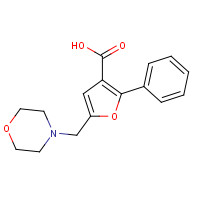 435341-95-0 5-MORPHOLIN-4-YLMETHYL-2-PHENYL-FURAN-3-CARBOXYLIC ACID chemical structure