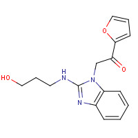 435345-14-5 1-FURAN-2-YL-2-[2-(3-HYDROXY-PROPYLAMINO)-BENZOIMIDAZOL-1-YL]-ETHANONE chemical structure