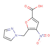 436086-87-2 5-(4-NITRO-PYRAZOL-1-YLMETHYL)-FURAN-2-CARBOXYLIC ACID chemical structure