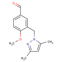 436086-91-8 3-(3,5-DIMETHYL-PYRAZOL-1-YLMETHYL)-4-METHOXY-BENZALDEHYDE chemical structure
