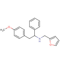 436087-18-2 FURAN-2-YLMETHYL-[2-(4-METHOXY-PHENYL)-1-PHENYL-ETHYL]-AMINE chemical structure