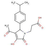 436088-35-6 3-[3-ACETYL-4-HYDROXY-2-(4-ISOPROPYL-PHENYL)-5-OXO-2,5-DIHYDRO-PYRROL-1-YL]-PROPIONIC ACID chemical structure