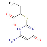 436088-62-9 2-(6-AMINO-4-OXO-1,4-DIHYDRO-PYRIMIDIN-2-YL-SULFANYL)-BUTYRIC ACID chemical structure