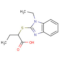 436088-88-9 2-(1-ETHYL-1 H-BENZOIMIDAZOL-2-YLSULFANYL)-BUTYRIC ACID chemical structure