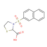 436811-27-7 3-(NAPHTHALENE-2-SULFONYL)-THIAZOLIDINE-2-CARBOXYLIC ACID chemical structure