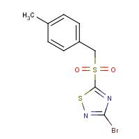 494763-25-6 3-BROMO-5-(4-METHYLBENZYLSULFONYL)-1,2,4-THIADIAZOLE chemical structure