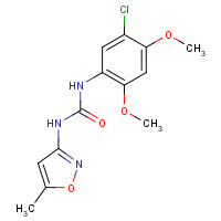 501925-31-1 N-(5-CHLORO-2,4-DIMETHOXYPHENYL)-N'-(5-METHYL-3-ISOXAZOLYL)-UREA chemical structure