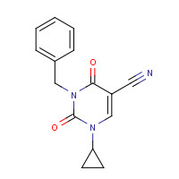 519056-48-5 3-BENZYL-1-CYCLOPROPYL-2,4-DIOXO-1,2,3,4-TETRAHYDROPYRIMIDINE-5-CARBONITRILE chemical structure