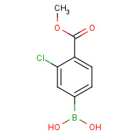 603122-82-3 (3-CHLORO-4-METHOXYCARBONYL)BENZENEBORONIC ACID chemical structure