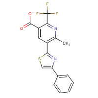 651004-85-2 6-METHYL-5-(4-PHENYL-1,3-THIAZOL-2-YL)-2-(TRIFLUOROMETHYL)NICOTINIC ACID chemical structure