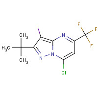 655235-52-2 2-(TERT-BUTYL)-7-CHLORO-3-IODO-5-(TRIFLUOROMETHYL)PYRAZOLO[1,5-A]PYRIMIDINE chemical structure