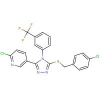 680216-98-2 2-CHLORO-5-(5-[(4-CHLOROBENZYL)THIO]-4-[3-(TRIFLUOROMETHYL)PHENYL]-4H-1,2,4-TRIAZOL-3-YL)PYRIDINE chemical structure
