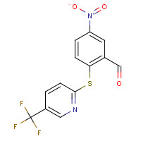 680579-40-2 5-NITRO-2-([5-(TRIFLUOROMETHYL)PYRIDIN-2-YL]THIO)BENZALDEHYDE chemical structure