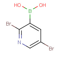 852228-14-9 2,5-DIBROMOPYRIDINE-3-BORONIC ACID chemical structure