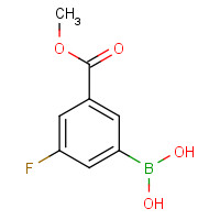 871329-62-3 (3-FLUORO-5-METHOXYCARBONYL)BENZENEBORONIC ACID chemical structure
