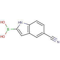 871329-64-5 5-CYANO-1H-INDOLE-2-BORONIC ACID chemical structure