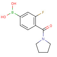 874289-09-5 3-FLUORO-4-(PYRROLIDINE-1-CARBONYL)PHENYLBORONIC ACID chemical structure
