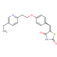 136401-70-2 5-(4-(2-(5-Ethylpyridin-2-yl)ethoxy)benzylidene)thiazolidine-2,4-dione chemical structure