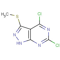 1037479-36-9 4,6-dichloro-3-(methylthio)-1H-pyrazolo[3,4-d]pyrimidine chemical structure