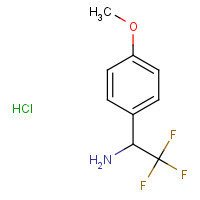 65686-77-3 2,2,2-TRIFLUORO-1-(4-METHOXY-PHENYL)-ETHYLAMINE HYDROCHLORIDE chemical structure