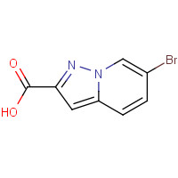 876379-74-7 6-bromoH-pyrazolo[1,5-a]pyridine-2-carboxylic acid chemical structure