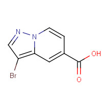 876379-79-2 3-bromoH-pyrazolo[1,5-a]pyridine-5-carboxylic acid chemical structure