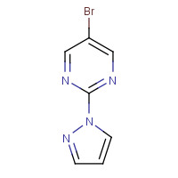 883230-94-2 5-BROMO-2-PYRAZOL-1-YL-PYRIMIDINE chemical structure