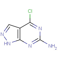 100644-65-3 4-CHLORO-1H-PYRAZOLO[3,4-D]PYRIMIDIN-6-AMINE chemical structure