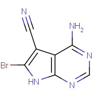 19393-83-0 4-AMINO-6-BROMO-7H-PYRROLO[2,3-D]PYRIMIDINE-5-CARBONITRILE chemical structure