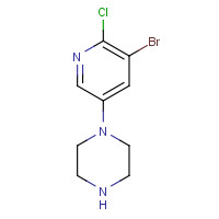 412347-55-8 1-(6-Chloro-5-bromo-3-pyridyl)piperazine chemical structure