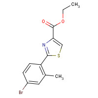 886368-25-8 2-(4-BROMO-2-METHYL-PHENYL)-THIAZOLE-4-CARBOXYLIC ACID ETHYL ESTER chemical structure