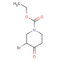 95629-02-0 3-BROMO-4-OXO-PIPERIDINE-1-CARBOXYLIC ACID ETHYL ESTER chemical structure